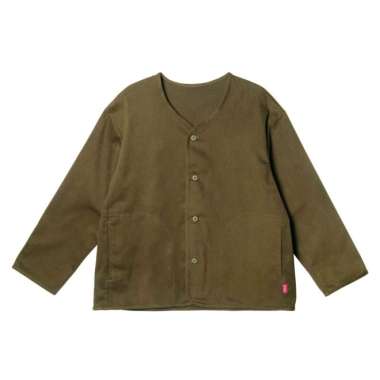 Barklana - Collarless Jacket - Olive