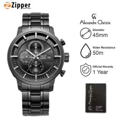 Alexandre Christie Chronograph AC 6658 MC BIPBARE - Jam Tangan Pria Sport Stainless Steel