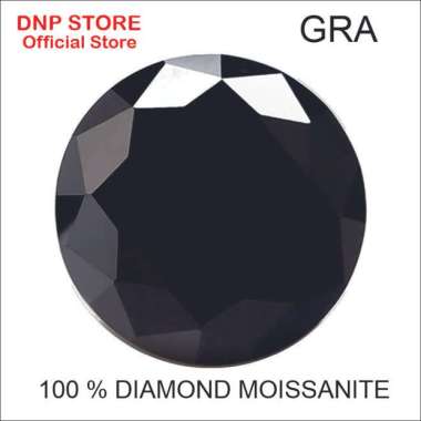 [ GRA - SERTIFIKAT ] BLACK / HITAM 100% BATU MOISSANITE 2-CARAT