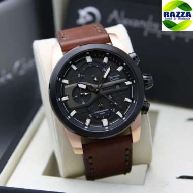 JAM TANGAN PRIA ALEXANDRE CHRISTIE AC 6562 AC6562 BLACK ROSEGOLD ORIGI