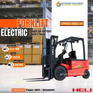 Forklift Heli 3.5 TON listrik Battery Lithium Forklift