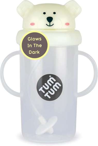 Tum Tum - Tippy Up Sippy Straw Weighted Cup 300ml PETE BEAR
