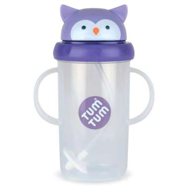Tum Tum - Tippy Up Sippy Straw Weighted Cup 300ml OLIVIA OWL
