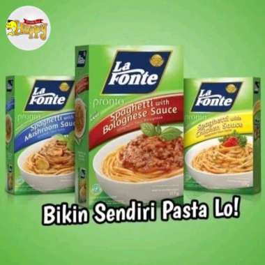 La Fonte Pronto Spaghetti Instan Sauce Bolognese/ Chicken 117 gram Saus Bolognese