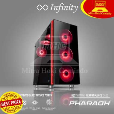 CASING PC GAMING MURAH / CASING KOMPUTER INFINITY PHARAOH Double side Tempered Glass PC CASE