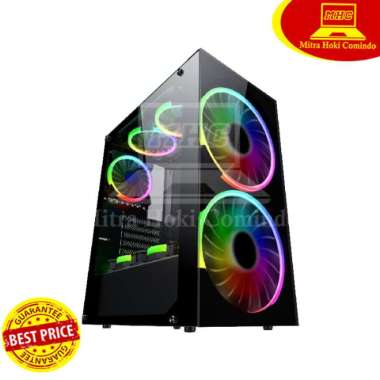 CASING PC GAMING MURAH / CASING KOMPUTER INFINITY PANDORA 2 fan 20" + 1 fan rgb 12" PC CASE