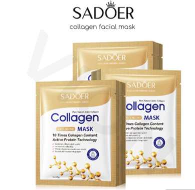 SADOER Anti Aging Collagen Sheet Mask Korea Masker Perawatan Wajah Glowing Melembabkan SADOER MASK 1