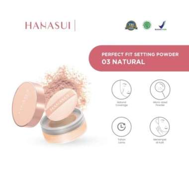 Hanasui Perfect Fit Setting Powder / Hanasui Bedak Tabur 03 Natural