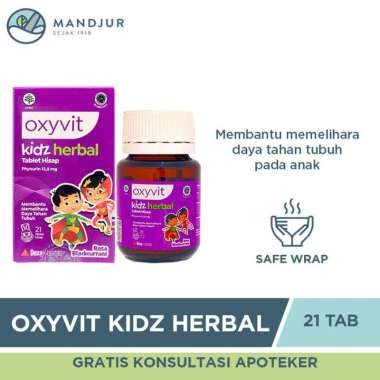 Original Oxyvit Kidz Herbal 21 Tablet Hisap - Vitamin Anak