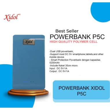 POWERBANK XIDOL P5C 5200mAH POLYMER CELL
