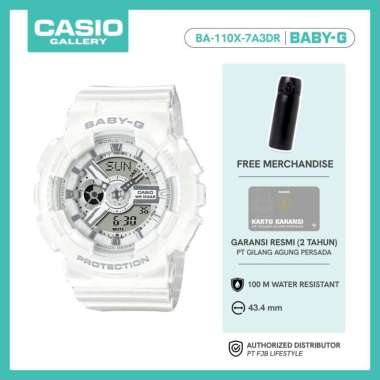 Casio Baby-G Jam Tangan Wanita BA-110X-7A3DR Analog Digital Water Resistance White