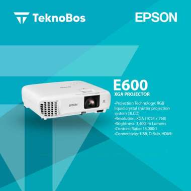 PROYEKTOR EPSON EB-E600 TKDN XGA 3400 LUMENS HDMI 3 LCD