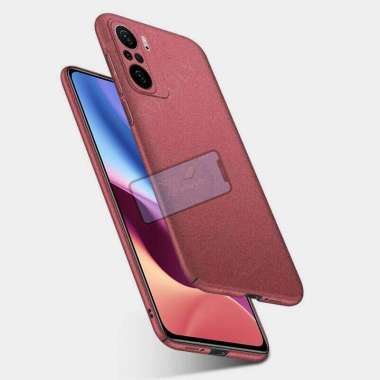 Premium Case Slim Matte Sandstone Case Xiaomi Poco F3 Soft Case Poco F3 Merah