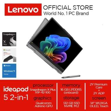 Lenovo IdeaPad 5 2-in-1 14Q8X9 Laptop Convertible 14" OLED 16GB/512GB Grey