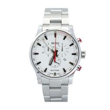 Jam Tangan Pria MIDO Multifort M0054171103100 Chronograph Silver Dial Stainless Steel Strap