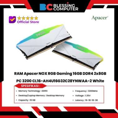 RAM Apacer NOX RGB Gaming 16GB DDR4 2x8GB PC 3200 CL16