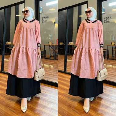 GAMIS OUTER LADYCRUSH OUTER BISA DILEPAS LD 110 GAMIS INER OUTER CANTIK MEWAH TERBARU Ld110cm (Stand