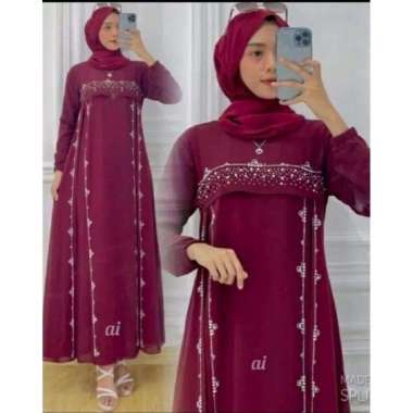 GAMIS CERUTY CANTIK NAN MEWAH BRAND YULIA HD ORIGINAL GAMIS PAYET BELAH GAMIS SERUTI MIX SWAROVSKI G