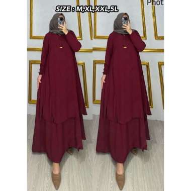 BAJU DRESS MELAYU GAMIS SIMPEL POLOS EXTRA JUMBO STANDAR REMAJA DEWASA BAHAN CRINGKEL PREMIUM BESTSE