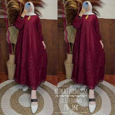 GAMIS BRUKAT MALAYSIA GAMIS PESTA FULL BROKAT PREMIUM TERLARIS STANDART DAN JUMBO BRUKAT CANTIK Ld11