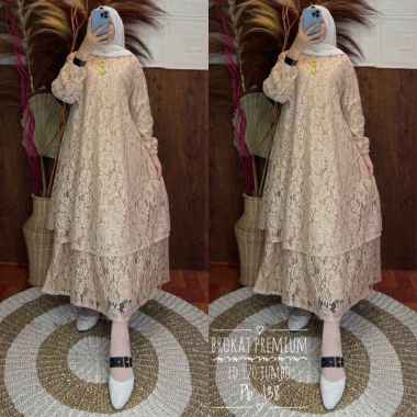 GAMIS BRUKAT MALAYSIA GAMIS PESTA FULL BROKAT PREMIUM TERLARIS STANDART DAN JUMBO BRUKAT CANTIK Ld12