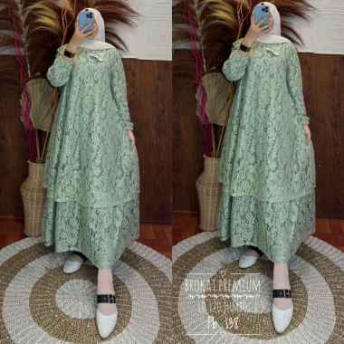 GAMIS BRUKAT MALAYSIA GAMIS PESTA FULL BROKAT PREMIUM TERLARIS STANDART DAN JUMBO BRUKAT CANTIK Ld11