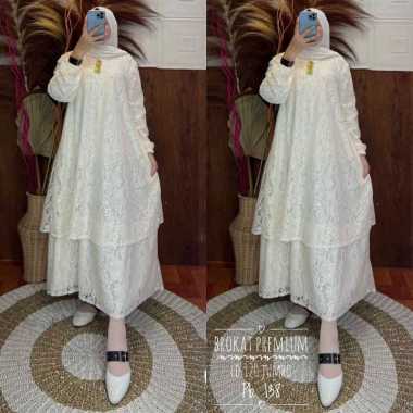 GAMIS BRUKAT MALAYSIA GAMIS PESTA FULL BROKAT PREMIUM TERLARIS STANDART DAN JUMBO BRUKAT CANTIK Ld12