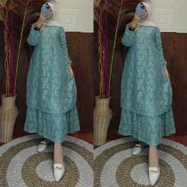 GAMIS BRUKAT MALAYSIA GAMIS PESTA FULL BROKAT PREMIUM TERLARIS STANDART DAN JUMBO BRUKAT CANTIK Ld12