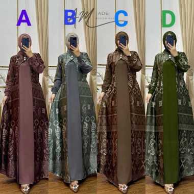 GAMIS KATUN WOLL MIX SATIN MODEL SABYAN GAMIS MEWAH PREMIUM GAMIS SABYAN CANTIK KEKINIAN Ld110cm (St