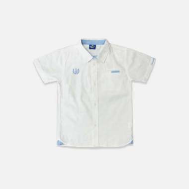 Shirt/ Kemeja Anak Laki White Dobby/ Donald Duck Look Style S