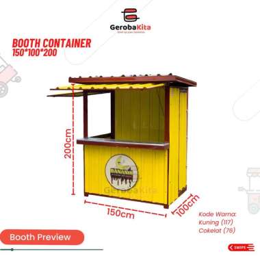 Booth Container 150x100x200 Custom Lantai