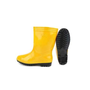 Sepatu Boot Pendek FUSHA 802 Hitam Hijau Kuning Fleksibel Karet Nyaman Anti Slip Air Lokal Perairan 