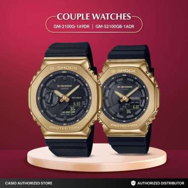 Casio Jam Tangan Couple G-Shock GM-2100G-1A9DR & Baby-G GM-S2100GB-1ADR Digital