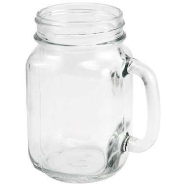 Gelas Kaca Bening Gagang Drink Jar Harvest Time Cafe Cangkir Toples