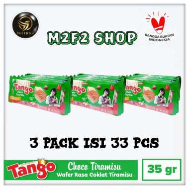 Tango Wafer Choco Tiramisu BITE SIZE | Krim Cokelat Tiramisu - 35 gr (Kemasan 3 Pack)