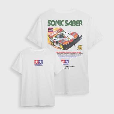 Kaos Tamiya SONIC SABER Vintage Combed 30s Putih M