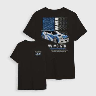 Tshirt Kaos Pria BMW M3 GTR Need For Speed Most Wanted Putih Combed Hitam M