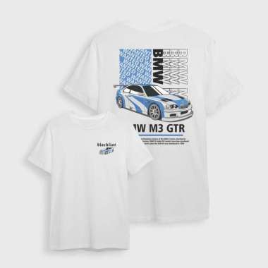 Tshirt Kaos Pria BMW M3 GTR Need For Speed Most Wanted Putih Combed Putih M