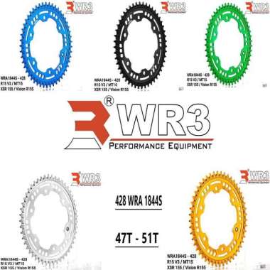 Gear belakang WR3 R15 v3 MT15 XSR 155 428 gir belakang sprocket gear