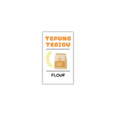KIM SHOP Label Stiker Bumbu Dapur Aneka Tepung Vynil Sticker Warna Botol Rempah Aesthetic Waterproof