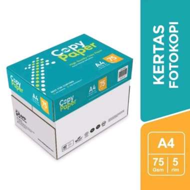 Copy Paper A4 75gsm Kertas Fotocopy 1 Box (5 Rim)