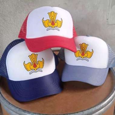 Topi Trucker Jaring Distro SD SMP SMA polos custom indonesia sekolah TOPi + SABLON SD
