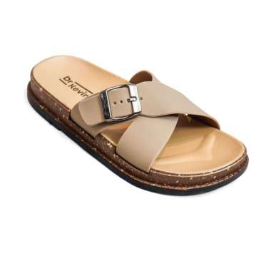 Dr. Kevin Sepatu Sandal dan sandal Wanita Hak Rata Flat Sandals 571-120 Coffee 36-37