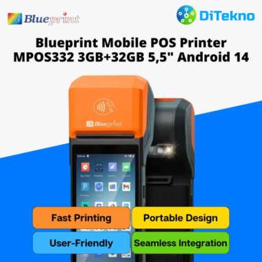 Blueprint Mobile POS Printer MPOS332 3GB+32GB 5,5" Android 14