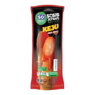 SO GOOD SOSIS JEPANG KEJU SAUS PEDAS 55GR SIAP MAKAN READY TO EAT HOT CHEESE SAUSAGE