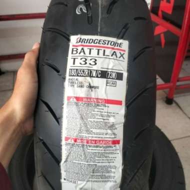 BAN LUAR MOTOR T33 R BATTLAX UKURAN 180/55-17 TUBELESS TL TAHUN PRODUKSI 2024 | NINJA | R15 | HONDA 