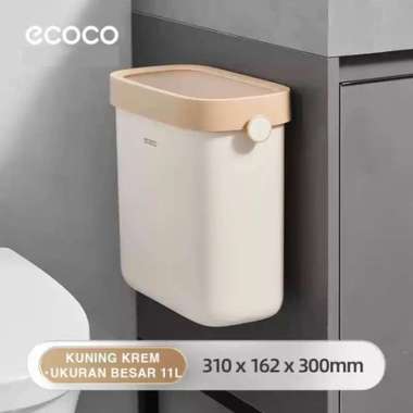 ECOCO Uncovered Wall Hanging Trash Can - Ember Kamar Mandi Yang Dipasang Di Dinding Rumah Tangga Toi