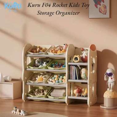 Kuru F04 Rocket Kids Toy Storage Shelf | Rak Mainan Anak Multifungsi