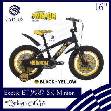 Sepeda BMX Anak Laki Laki Exotic ET 9987 SK Minion 16 Inch Ban Besar Jumbo Karakter Despicable Me