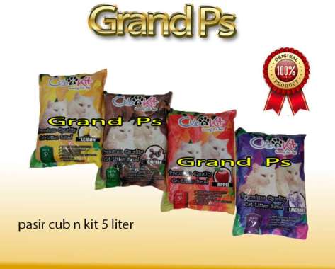 pasir kucing cub n kit 5 liter pasir gumpal wangi cat kopi 5L